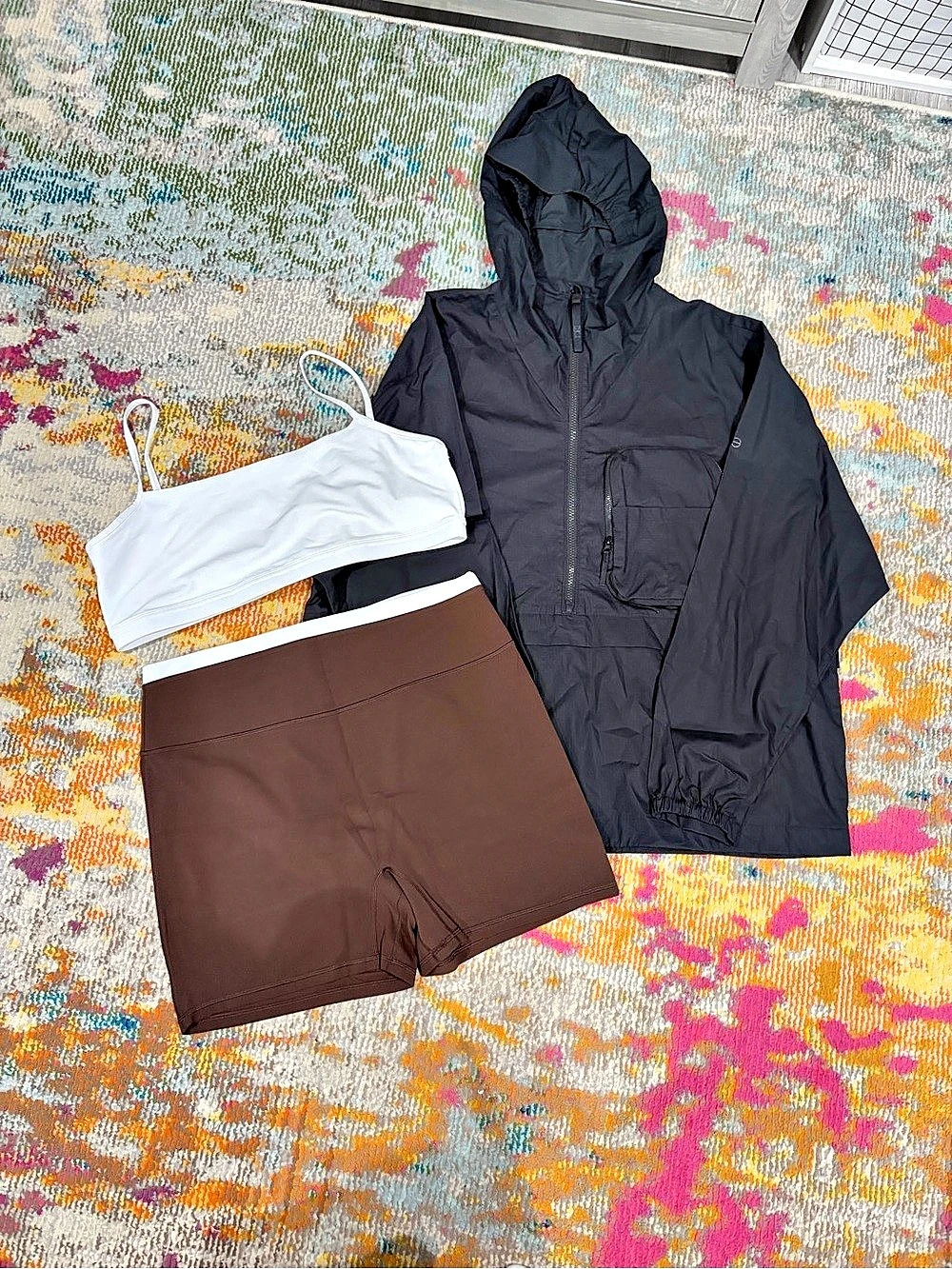 YPB by Abercrombie studioFLEX activewear set top XL, shorts XXL. H&M move Lightw
